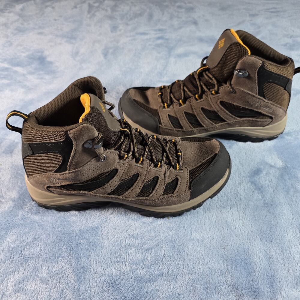 Columbia Crestwood Mid Waterproof Hiking Boots Men 10.5 Brown BM5371-231